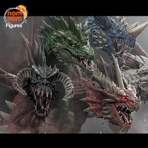 Ultimate Dragon 3D Printed Statue Fan Art | Garage Kit | Model Kit | designed by Nomnom Figures