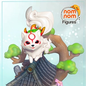 Chibi Painting White Wolf 3D Printed Statue Kit | Garage Kit | Model Kit | designed by Nomnom Figures
