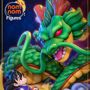 Chibi Wish Dragon 3D Printed Statue Kit | Garage Kit | Model Kit | designed by Nomnom Figures