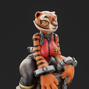 Captured Tiger Pin Up Figurine | 3D Resin print | Model Kit | Garage Kit | by Anyone