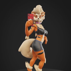 Sportlicher Feuerhund Pin Up Figur | 3D Resin Druck | Modellbausatz | Garagen-Set | von Jedermann