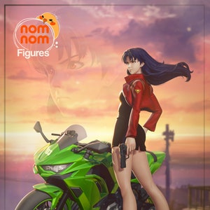 Biker Girl Character Statue Kit | Garage Kit | Model Kit | Designed by Nomnom Figures