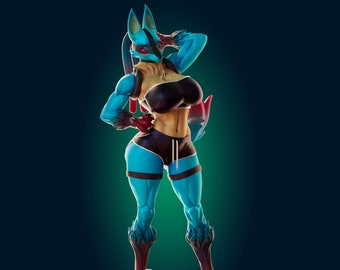 Muscly Fight Dog Pin Up Figurine | 3D Resin print | Model Kit | Garage Kit | by Officer Rhu