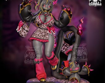 Gyaru Ghost Girl Pin Up 3D Printed Figurine or Model Kit Designed by Onagaba