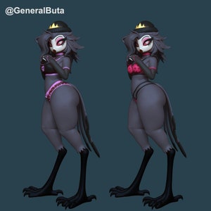 Figura de pin-up de una hija gótica (impresión en resina 3D) de General Buta.