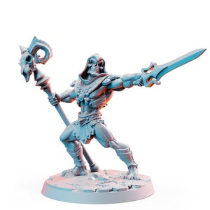 Skulldor 80&#39;s Classic Miniature, 32mm 3D printed Tabletop RPG for Dungeons & Dragons, Pathfinder, and more by RN Estudio
