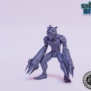 Classic JRPG Miniature Grunt Fighter, 32mm scale 3D printed Tabletop RPG for Dungeons & Dragons, Pathfinder, and more by RN Estudio