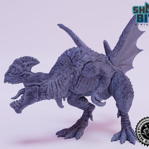 The Monster Hunters Cockatrizard Miniature, 32mm scale 3D printed Tabletop RPG for DnD, Pathfinder, and more by RN Estudio