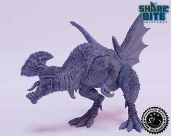 The Monster Hunters Cockatrizard Miniature, 32mm scale 3D printed Tabletop RPG for DnD, Pathfinder, and more by RN Estudio