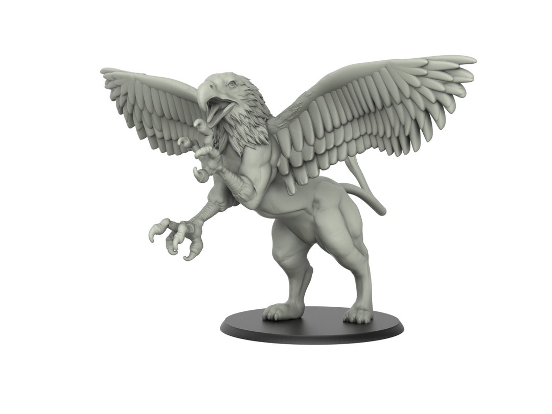 GRIFFIN 32mm Scale 3D Printed Mythical Creature Miniature for Tabletop ...