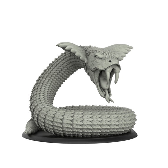 BASILISK 32mm Scale 3D Printed Mythical Creature Miniature for Etsy