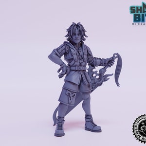 Classic JRPG Character Miniature Tithonus, 32mm 3D printed Tabletop RPG for Dungeons & Dragons, Pathfinder, and more by RN Estudio