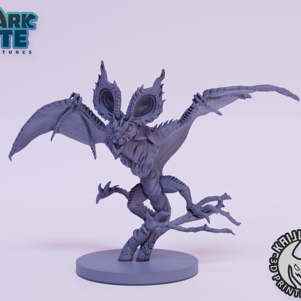 Kaijumon Noivern 3D Printed Miniature | Designed by Kaijumon Miniatures | Resin Printed | Unpainted Miniature