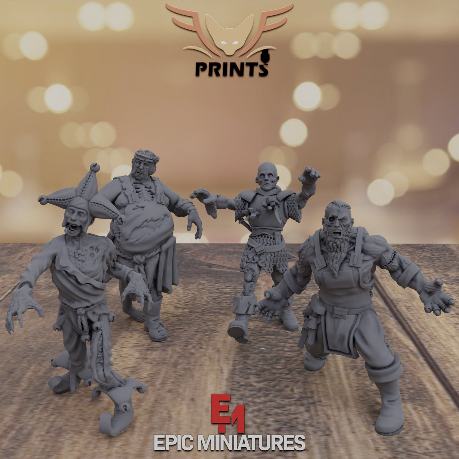 Zombie Miniatures 28mm 3D Printed Tabletop RPG for Dungeons &amp; | Etsy