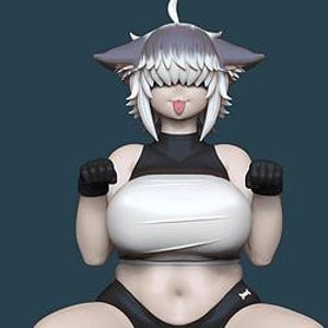 Loyal Dog Girl Fan Art Pin Up Figurine | 3D Resin print | Garage Kit | Model Kit | by General Buta
