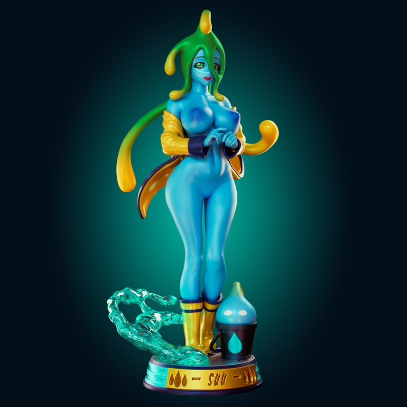 Slime Girl Pin Up Figurine 3D Resin print Model Kit Garage Kit by Officer Rhu image 3