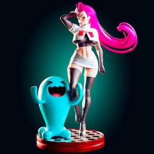 Monster Trainer Girl Pin Up Figurine | 3D Resin print | Model Kit | Garage Kit | by Officer Rhu
