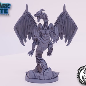 Kaijumon Mega Charizard Y 3D Printed Miniature | Designed by Kaijumon Miniatures | Resin Printed | Unpainted Miniature