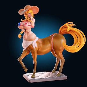 Horse Girl Pin Up Figurine | 3D Resin print | Model Kit | Garage Kit | by Officer Rhu