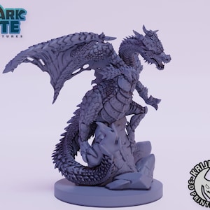 Kaijumon Charizard 3D Printed Miniature | Designed by Kaijumon Miniatures | Resin Printed | Unpainted Miniature