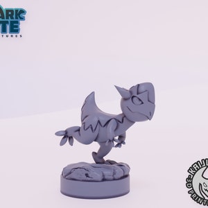 Kaijumon Cranidos 3D Printed Miniature | Designed by Kaijumon Miniatures | Resin Printed | Unpainted Miniature