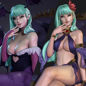 Sexy Succubus 3D Printed Statue | Garage Kit | Model Kit | designed by Nomnom Figures