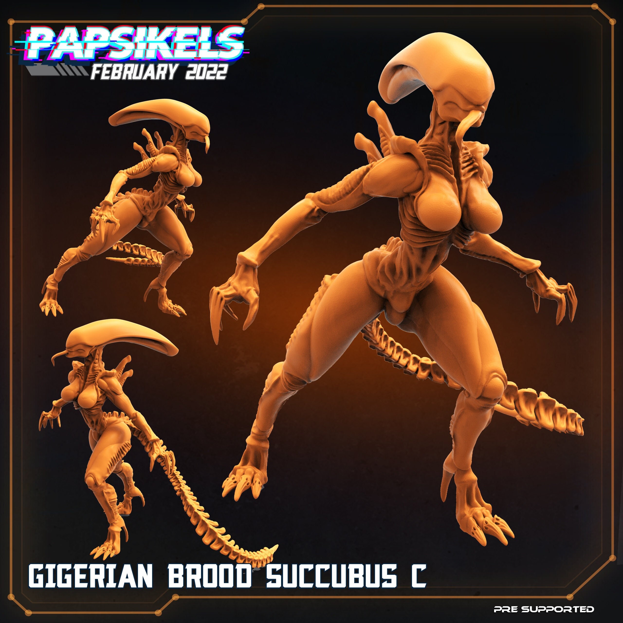 Gigerian Brood Succubus Aliens Vs Skull Hunters 32mm Scale 3D Printed  Tabletop Gaming Miniature by Papsikels - Etsy Norway