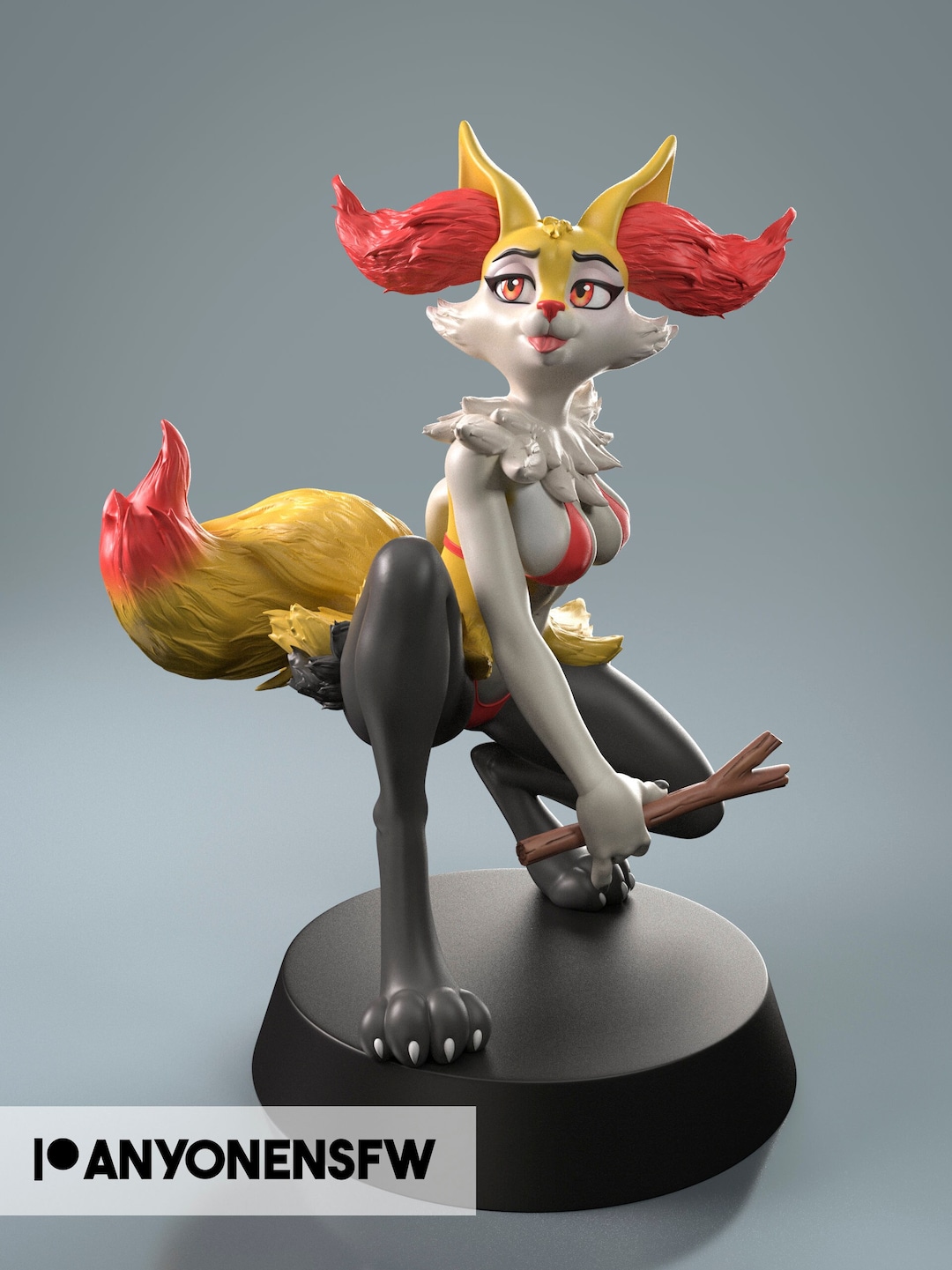 Fire Fox Pin up Figurine | 3D Resin Print | Model Kit | Garage Kit | by  Anyone - Etsy