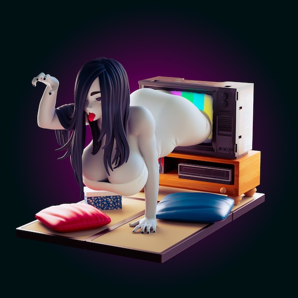 Figurine pin-up démoniaque de la télévision | Impression 3D en résine | Maquette | Trousse de garage | par l'officier Rhu