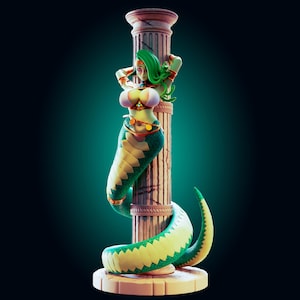 Snake Girl Pin Up Figurine | 3D Resin print | Model Kit | Garage Kit | by Officer Rhu