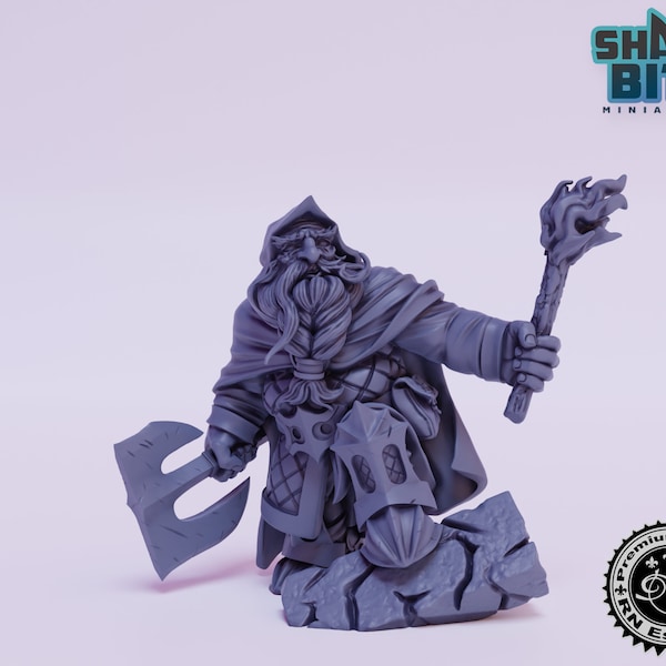 Against the Shadows Balin Miniature, 32mm scale 3D printed Tabletop RPG for DnD, Pathfinder, and more by RN Estudio