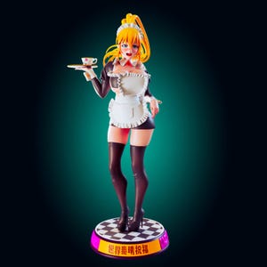 Maid Girl Pin Up Figurine | 3D Resin print | Model Kit | Garage Kit | by Officer Rhu
