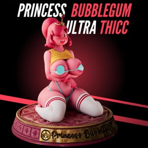 Bubblegum Girl Pin Up Figurine | 3D Resin print | Model Kit | Garage Kit | by Officer Rhu