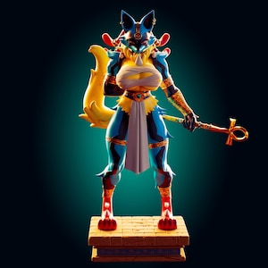 Mega Kampfhund Pin Up Figur | 3D Resin Druck | Modellbausatz | Garagen-Set | von Offizier Rhu