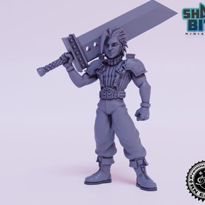 Classic JRPG Miniature Soldier Z, 32mm scale 3D printed Tabletop RPG for Dungeons & Dragons, Pathfinder, and more by RN Estudio