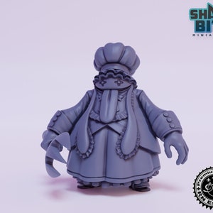 Personaje JRPG clásico en miniatura Salweeki Chef, RPG de mesa impreso en 3D de 32 mm para mazmorras y dragones, Pathfinder y más por RN Estudio