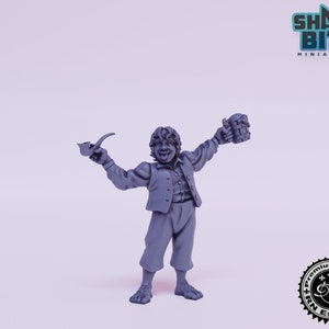 Against the Shadows Mer Miniature, 32mm scale 3D printed Tabletop RPG for DnD, Pathfinder, and more by RN Estudio