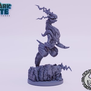 Kaijumon Miraidon 3D Printed Miniature | Designed by Kaijumon Miniatures | Resin Printed | Unpainted Miniature