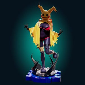 Spooky Cosplay Girl Pin Up Figurine | 3D Resin print | Model Kit | Garage Kit | by Officer Rhu