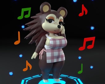 Hedgehog Seamstress Fan Art Pin Up Figurine | 3D Resin print | Garage Kit | by General Buta