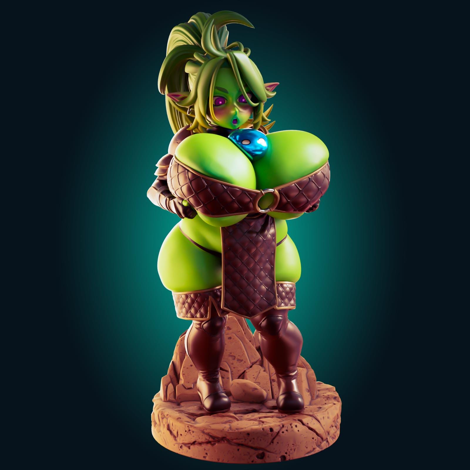 Shortstack Goblin Girl Pin up Figurine | 3D Resin Print | Model Kit |  Garage Kit | by Officer Rhu - Etsy