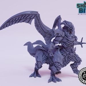 RPG Monster Miniature Warforged Battledragon, 32mm Scale 3D printed Tabletop RPG for Dungeons & Dragons, Pathfinder, and more by RN Estudio