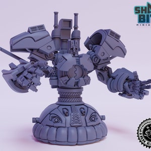 Classic JRPG Miniature Airbuster, 32mm scale 3D printed Tabletop RPG for Dungeons & Dragons, Pathfinder, and more by RN Estudio