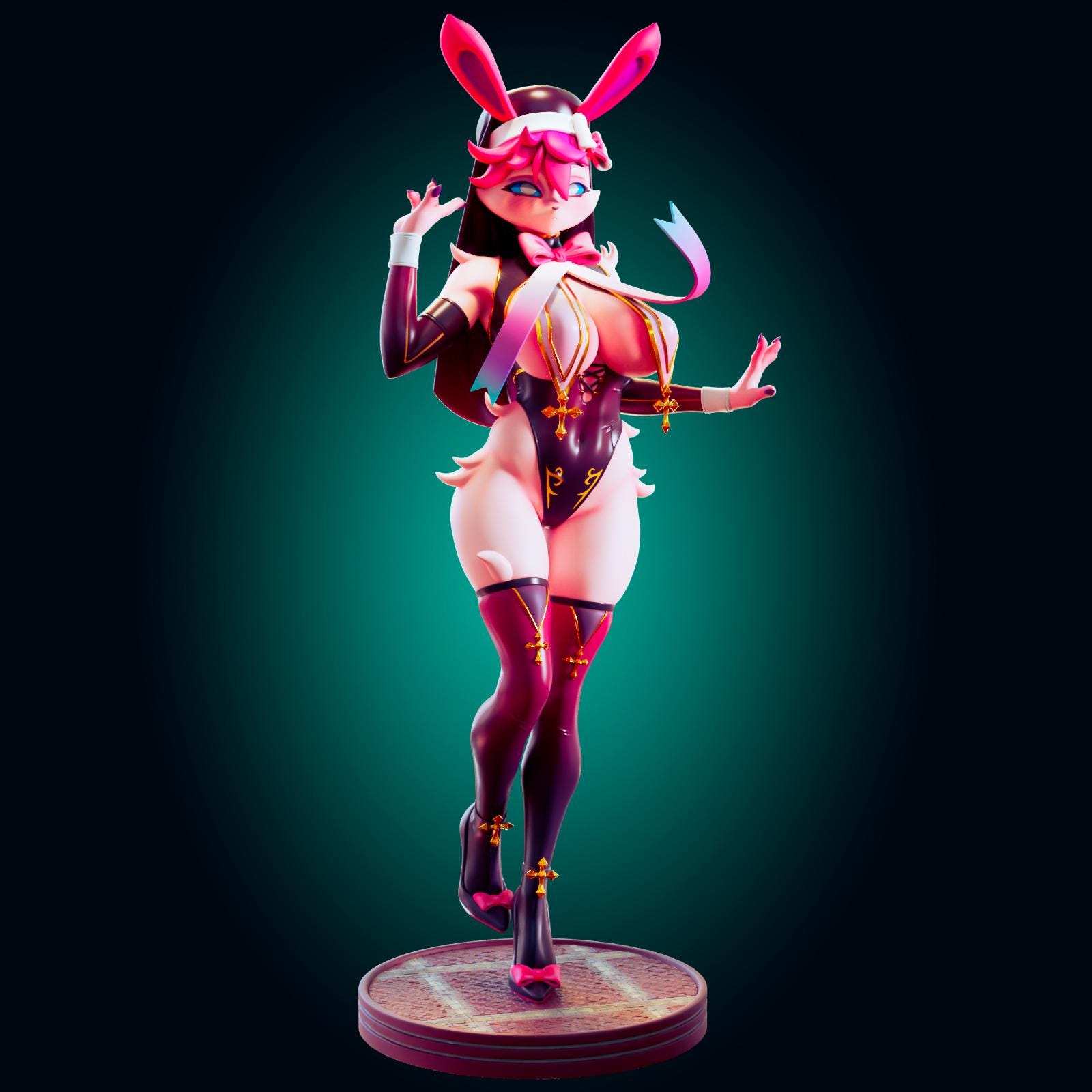 Fairy Nun Girl Pin Up Figurine | 3D Resin print | Model Kit | Garage Kit | by Officer Rhu