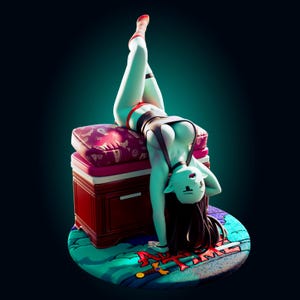 Vampire Girl Pin Up Figurine | 3D Resin print | Model Kit | Garage Kit | by Officer Rhu