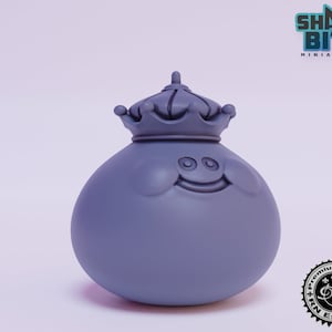 Klassische JRPG Miniatur The Royal Blob, 32mm Maßstab 3D gedrucktes Tabletop-Rollenspiel für Dungeons & Dragons, Pathfinder und mehr von RN Estudio