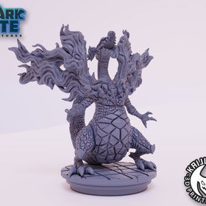 Kaijumon Gigantimax Charizard 3D Printed Miniature | Designed by Kaijumon Miniatures | Resin Printed | Unpainted Miniature
