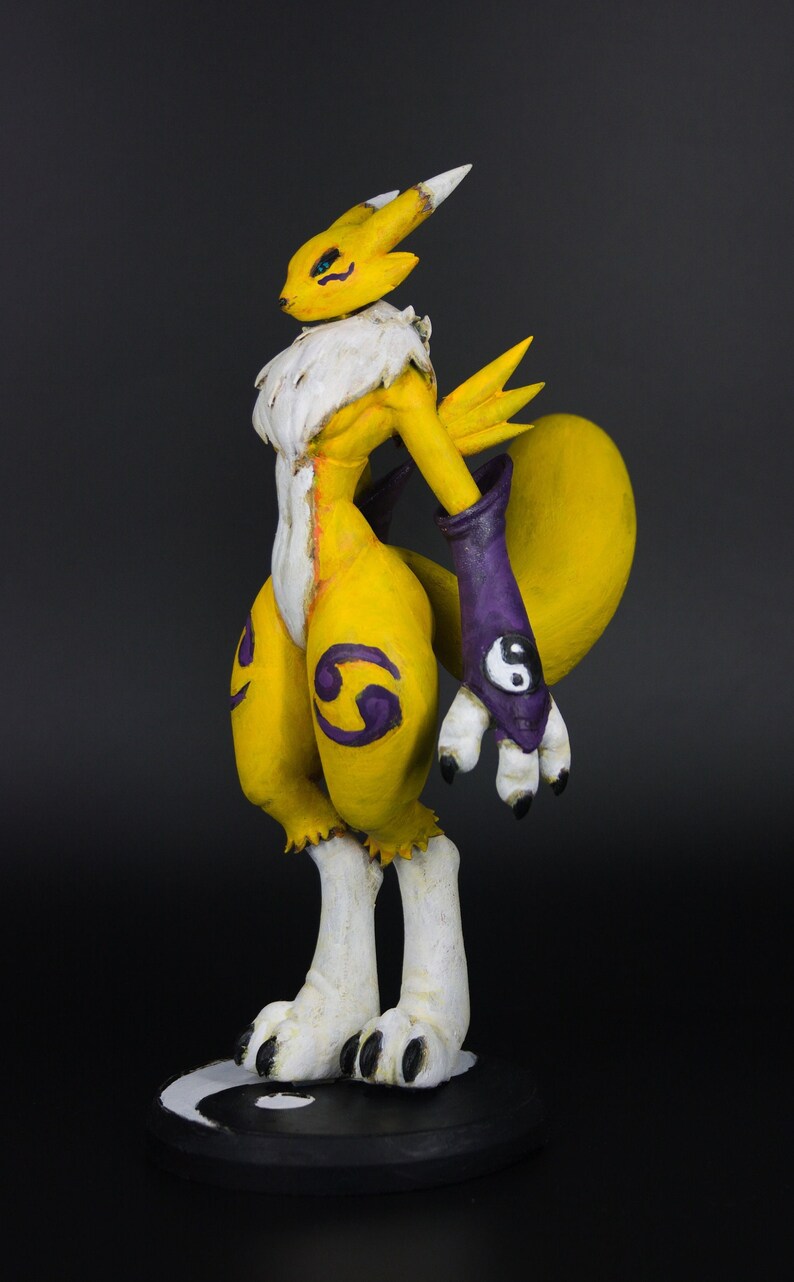 Hand Painted Renamon Fan Art Pin up Figurine 3D Resin Print - Etsy Canada