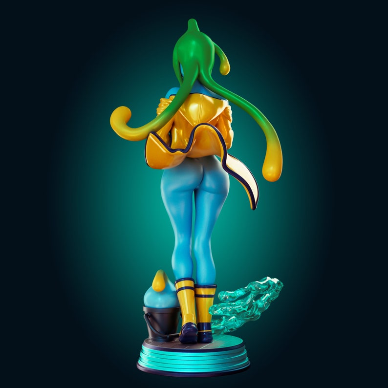 Slime Girl Pin Up Figurine 3D Resin print Model Kit Garage Kit by Officer Rhu image 4