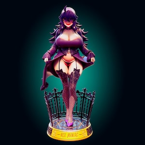 Witchy Trainer Girl Pin Up Figurine | 3D Resin print | Model Kit | Garage Kit | by Officer Rhu